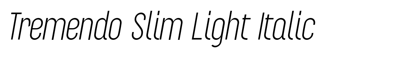 Tremendo Slim Light Italic
